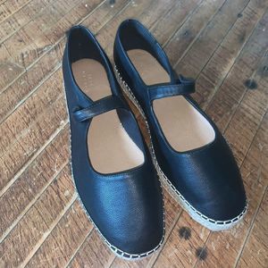 ASOS Black Mary Jane Espadrille Flats